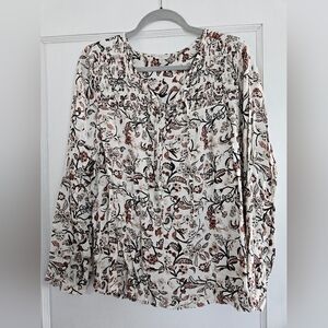Lucky Brand Floral/Leaf Print Women's Top